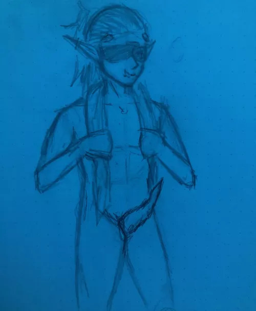 Quick sketch of my cobalt oc, Lotuus :)