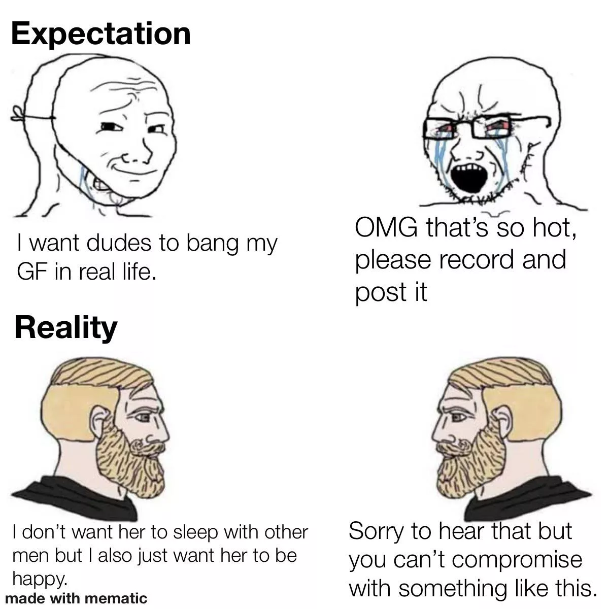 Recently saw a post seeking advice regarding potential real life NTR and the comments were so thoughtful and understanding, I thought it was kind of wholesome. So much for being degenerates smh. Proud of you guys. (Link to original post in comments)