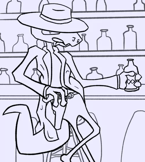 Sarsaparilla At High Noon (outline) [Art by me]