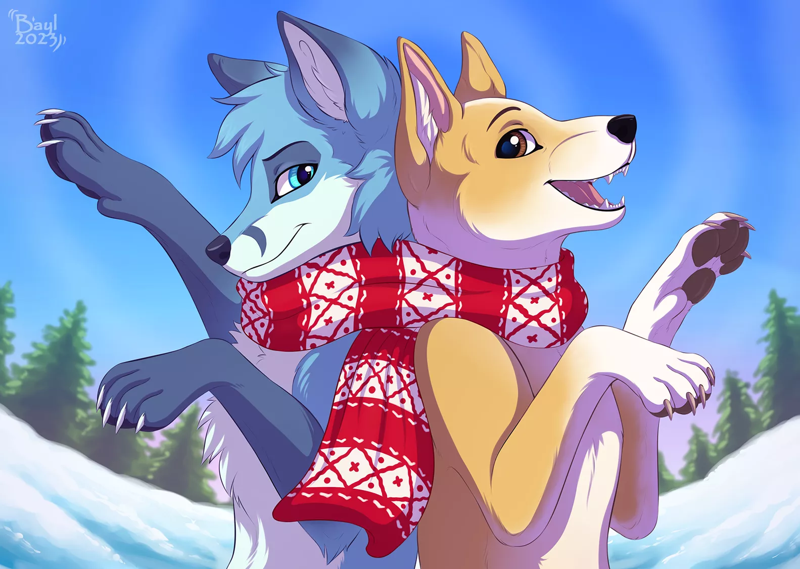 Scarf for two [comm] (art©Me)