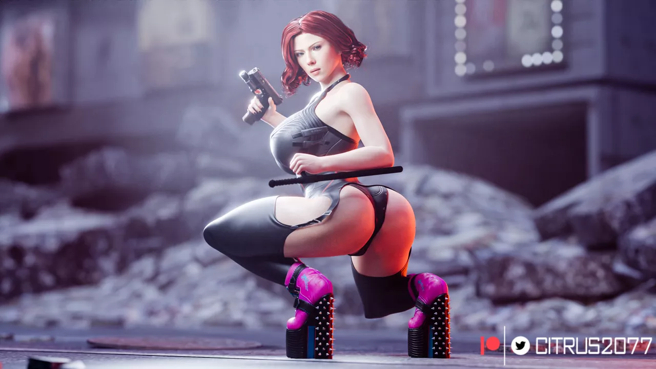 Slut Black Widow Ready for Combat (Citrus2077) [Marvel]