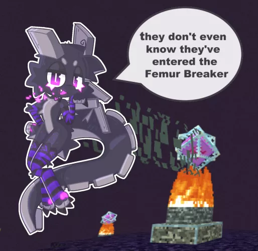 The ender dragon says: L + ratio + fall damage + you're short (art by me @fridgetwat on twitter)