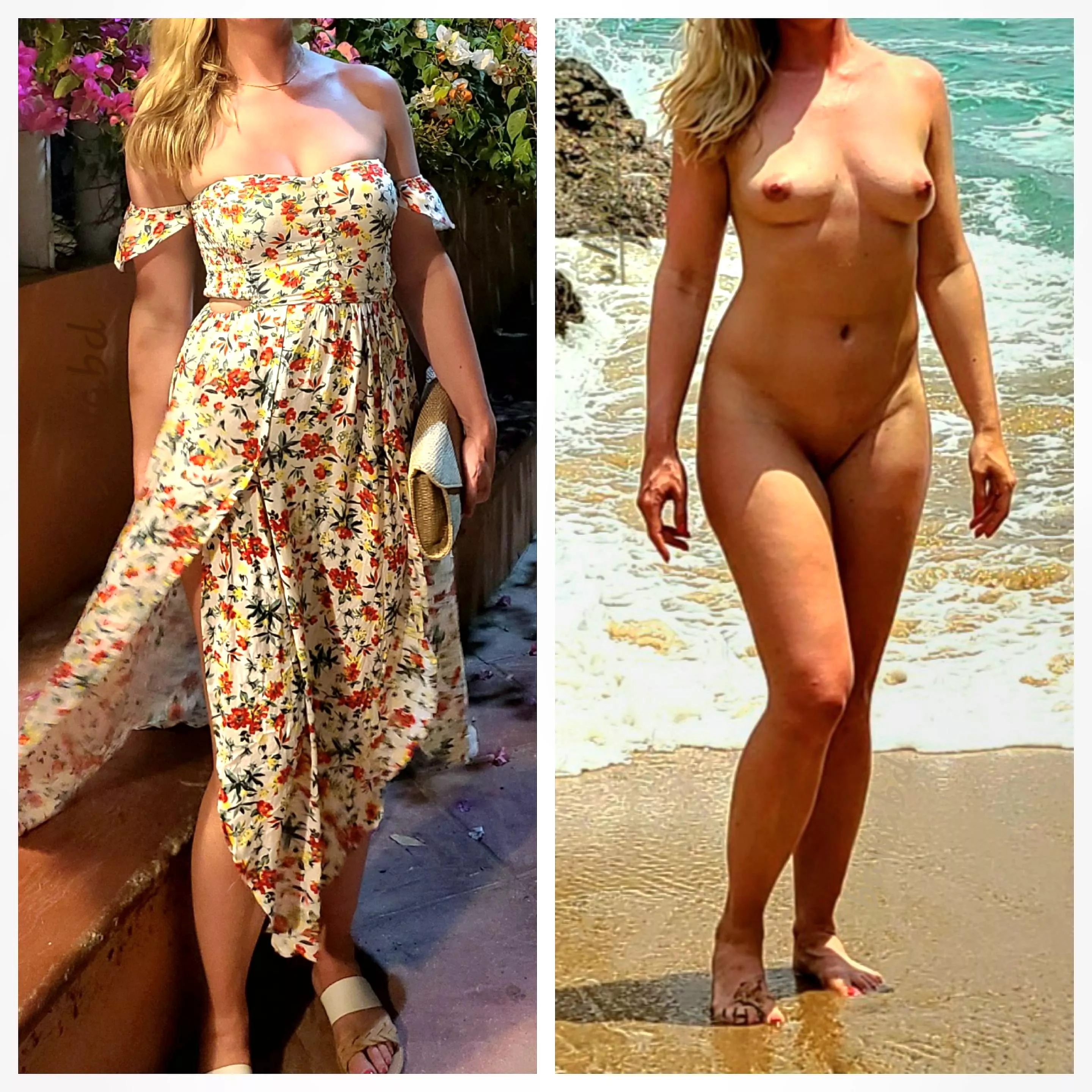 Vacation dinner attire and beach attire.