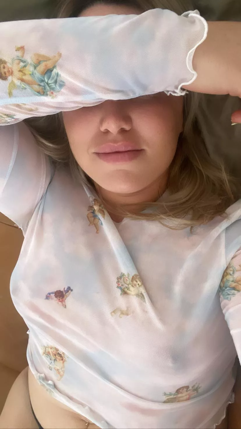 Wore this sheer top to the shops today 😋 no regrets