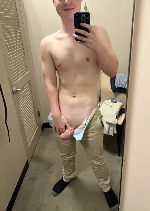 Would you suck my cock in a changing room?