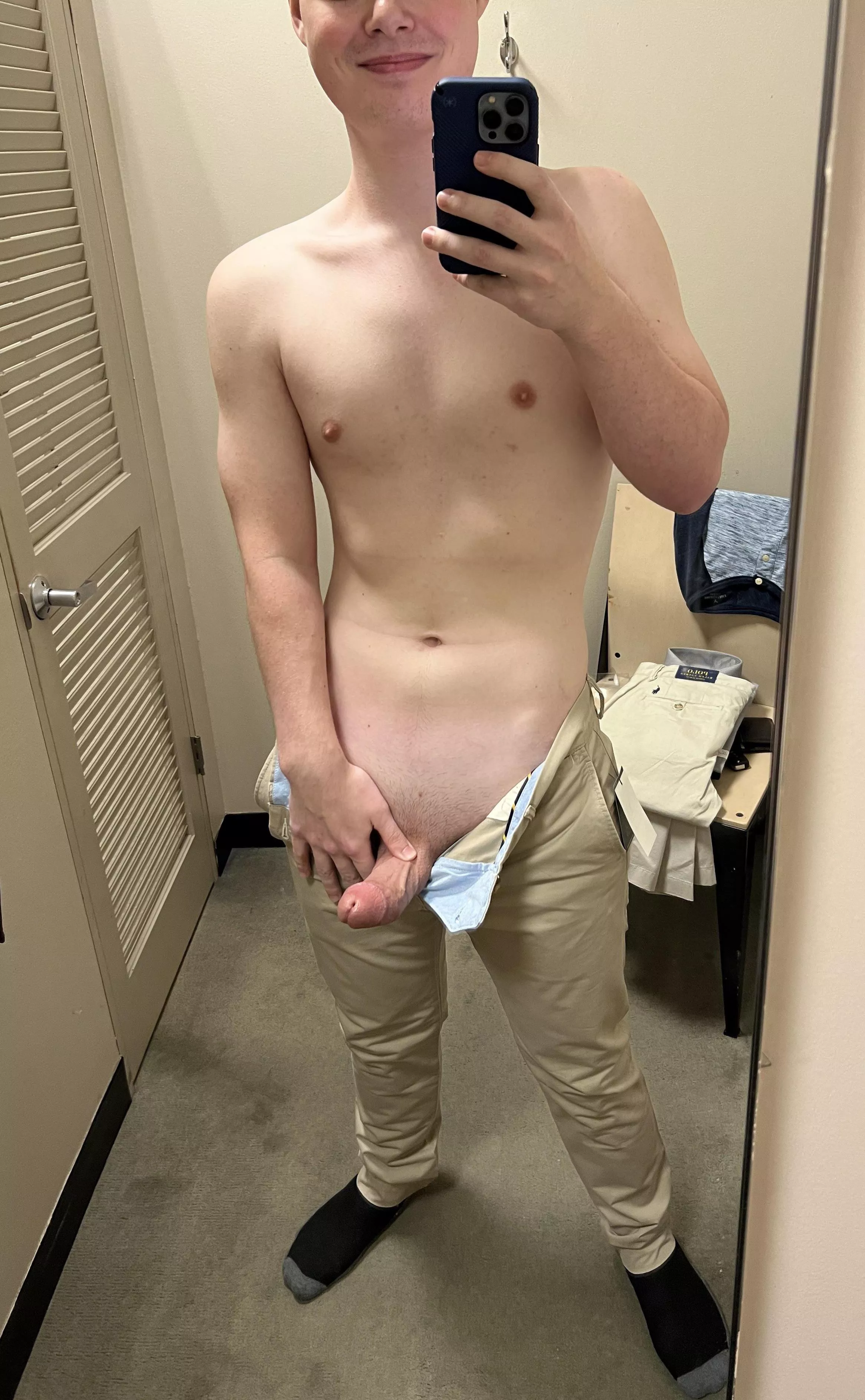 Would you suck my cock in a changing room?