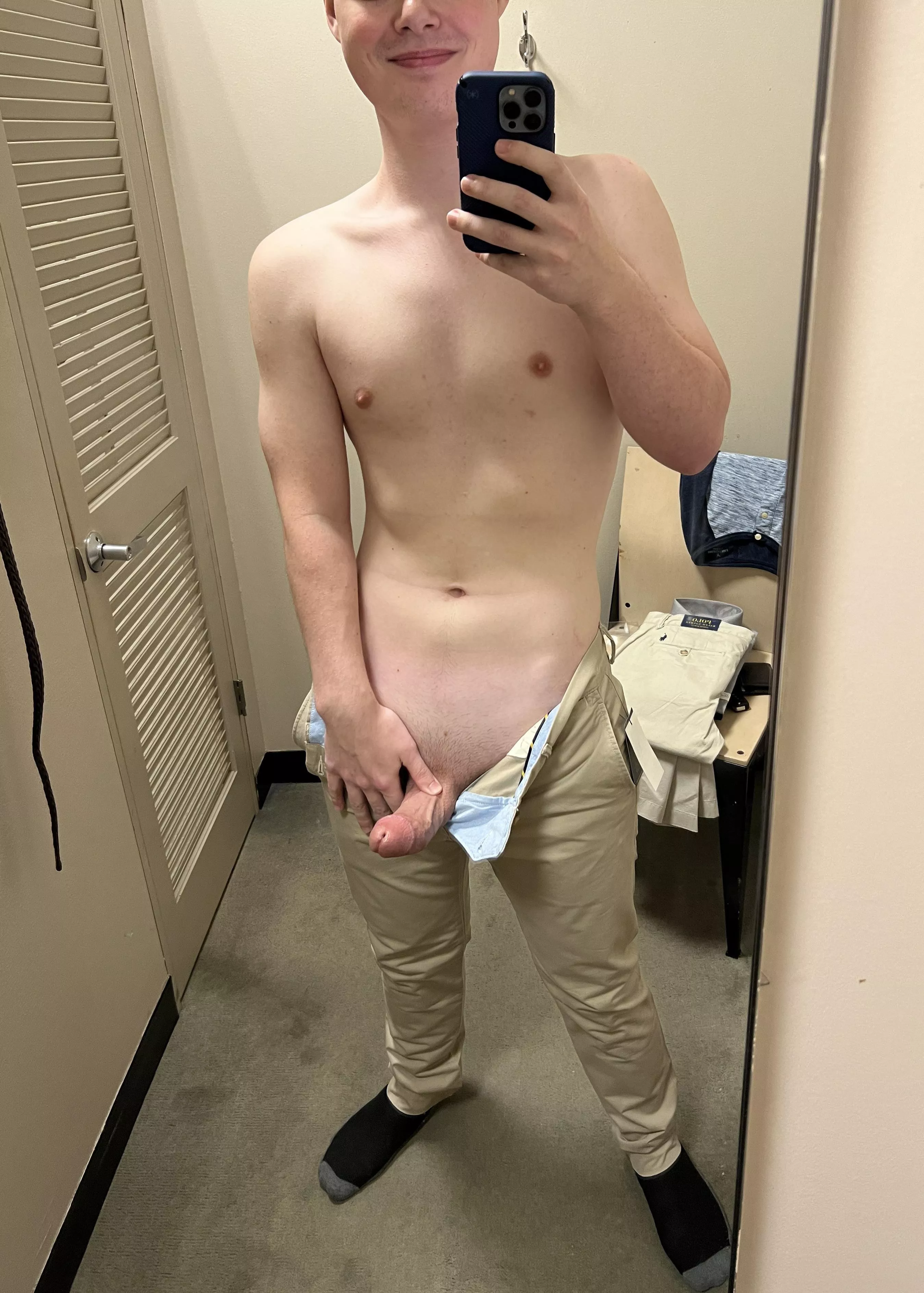 Would you suck my cock in a changing room?