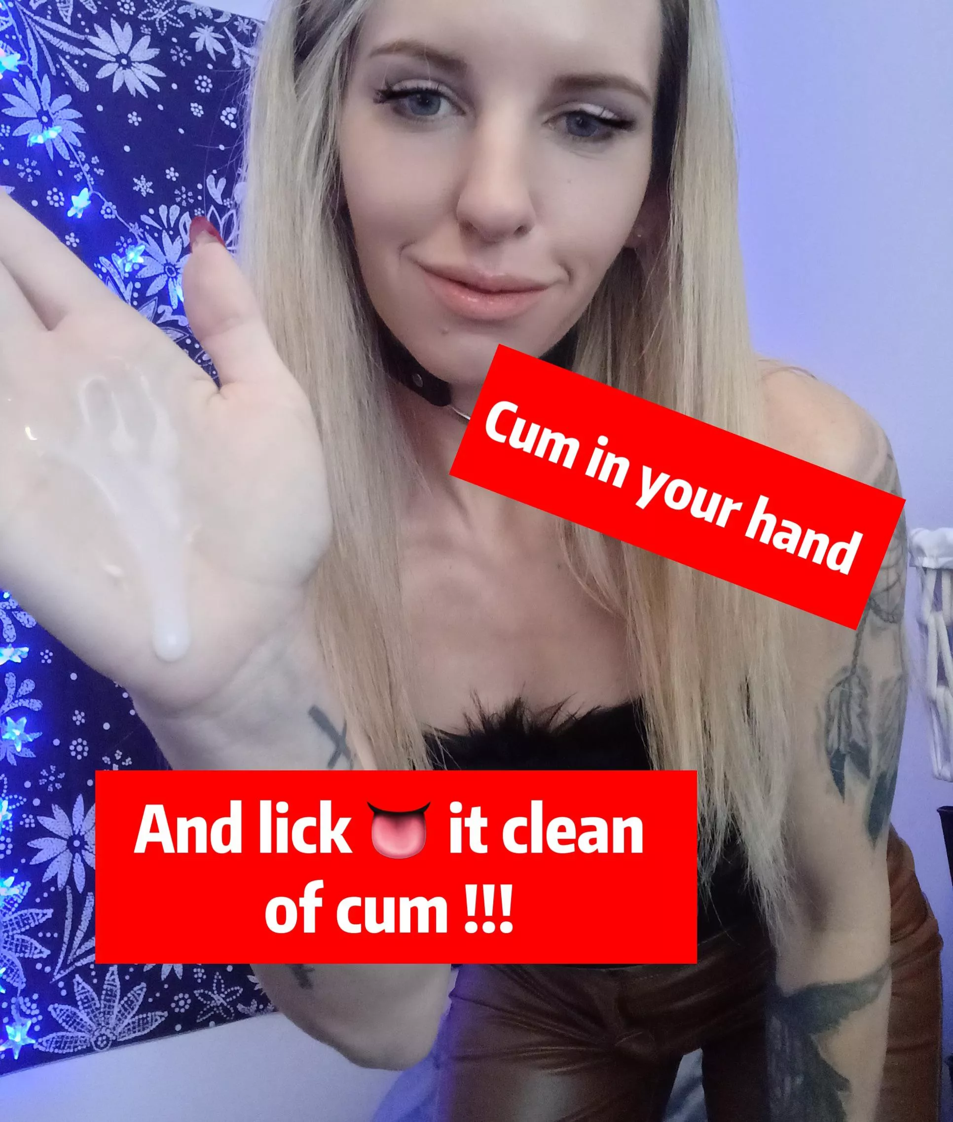 Your job for tonight , explode in your hand and lick it clean spotless !!!
