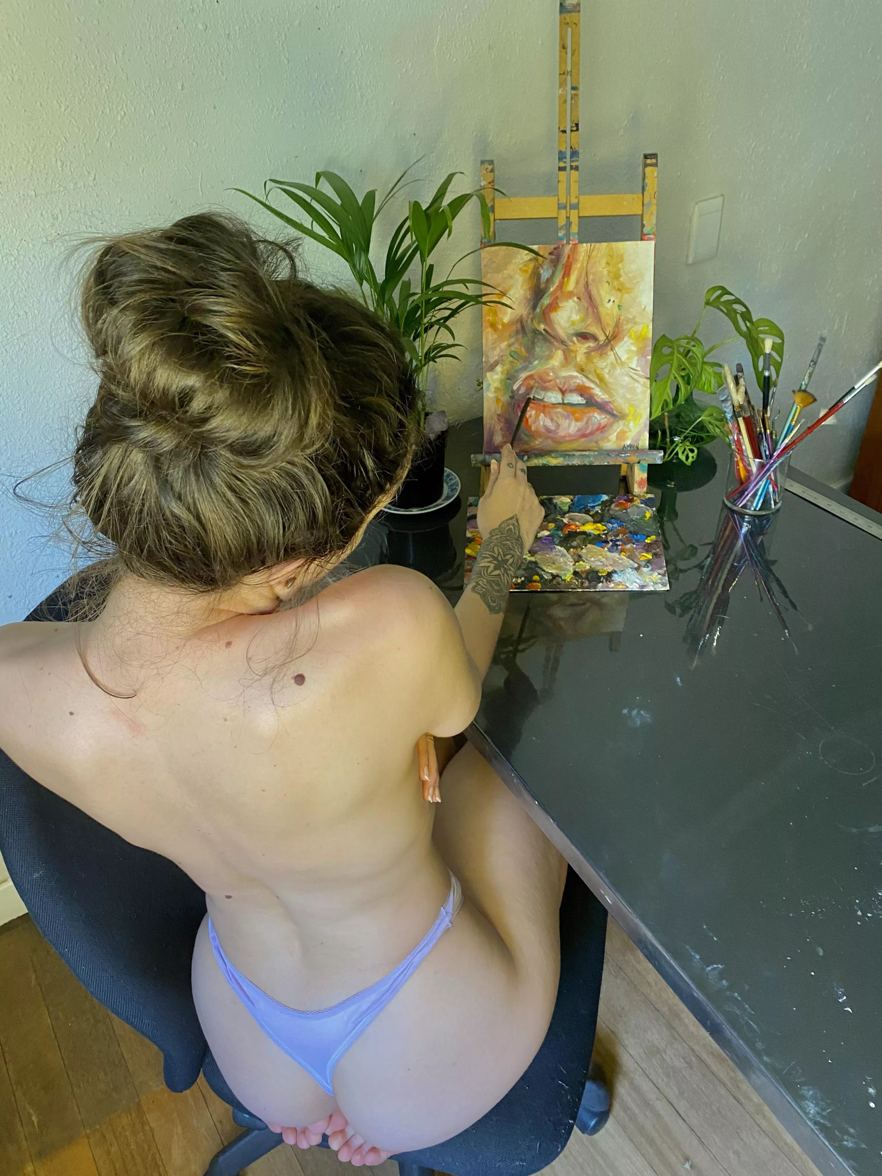 An artist painting 🎨