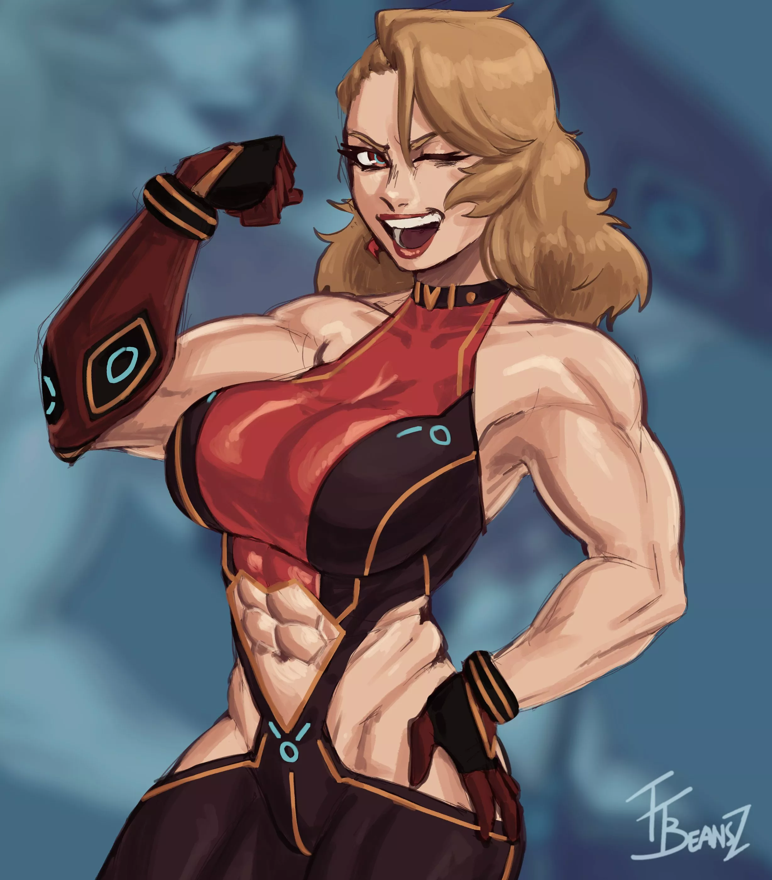 Anjo flexing (Titobeansz) [Original]