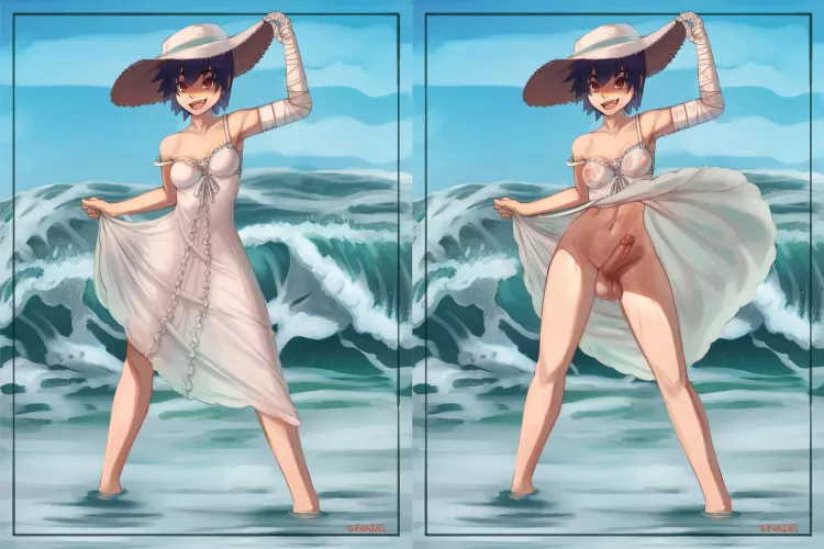 Beach photoshoot takes an unexpected turn (Seraziel)