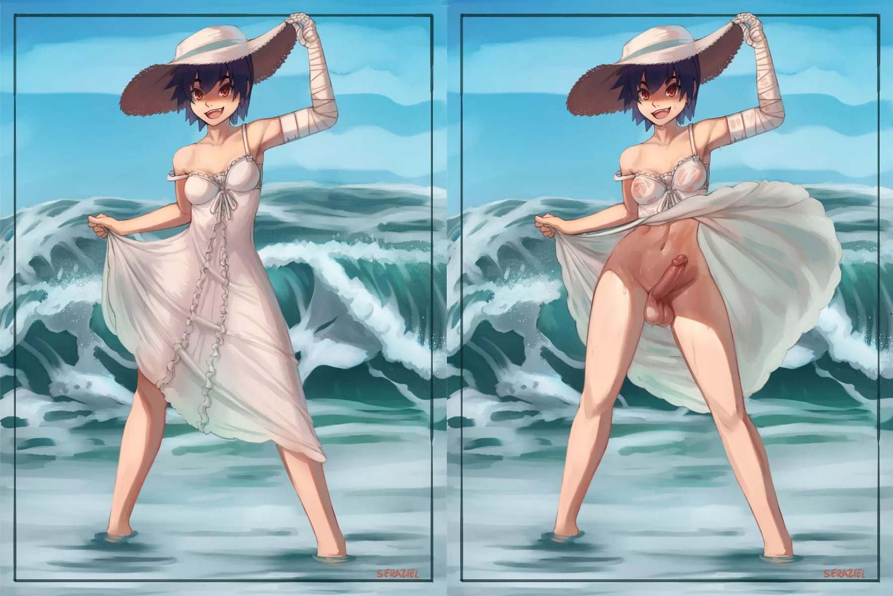 Beach photoshoot takes an unexpected turn (Seraziel)