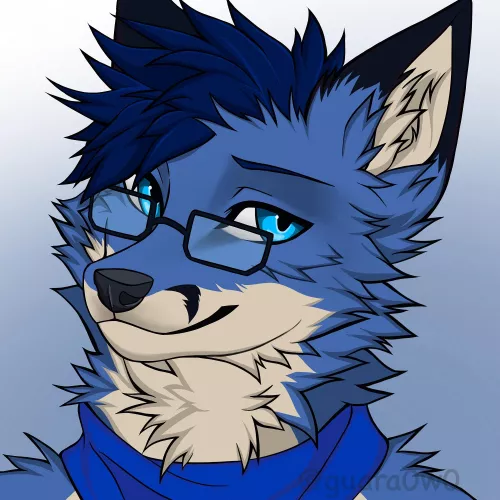 Blue fox icon (art by me) <3