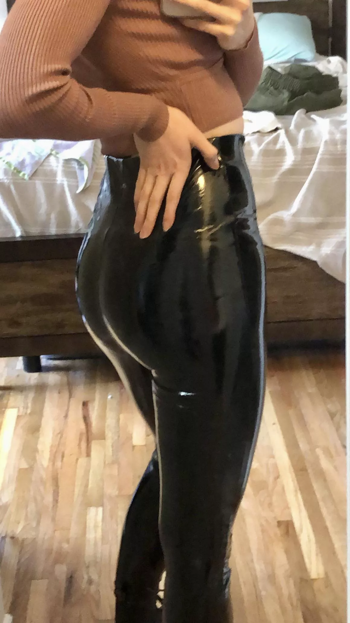 Do you like how my butt looks in these shiny tights [oc]