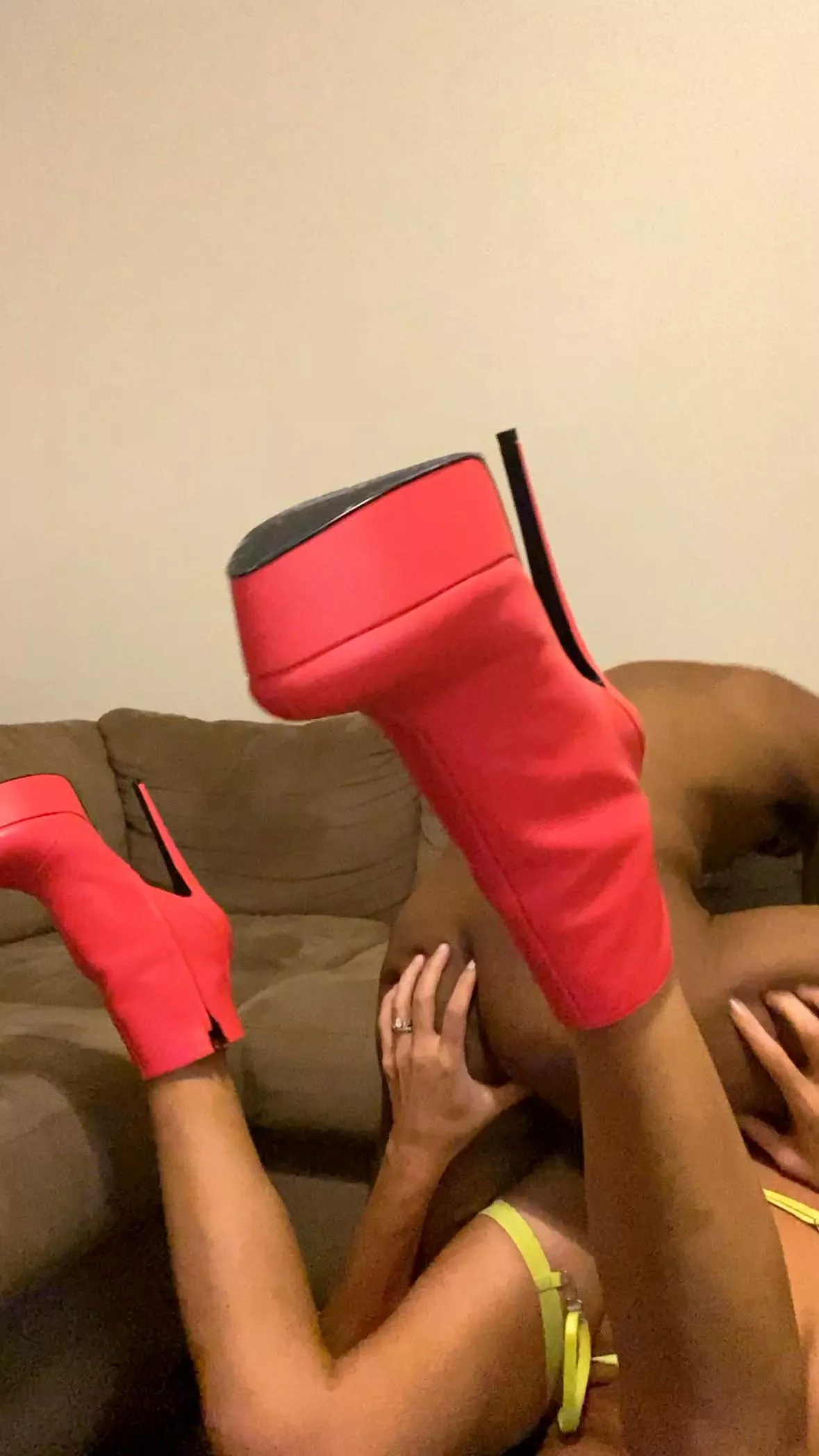 Getting those legs in the air to take that BBC deep!