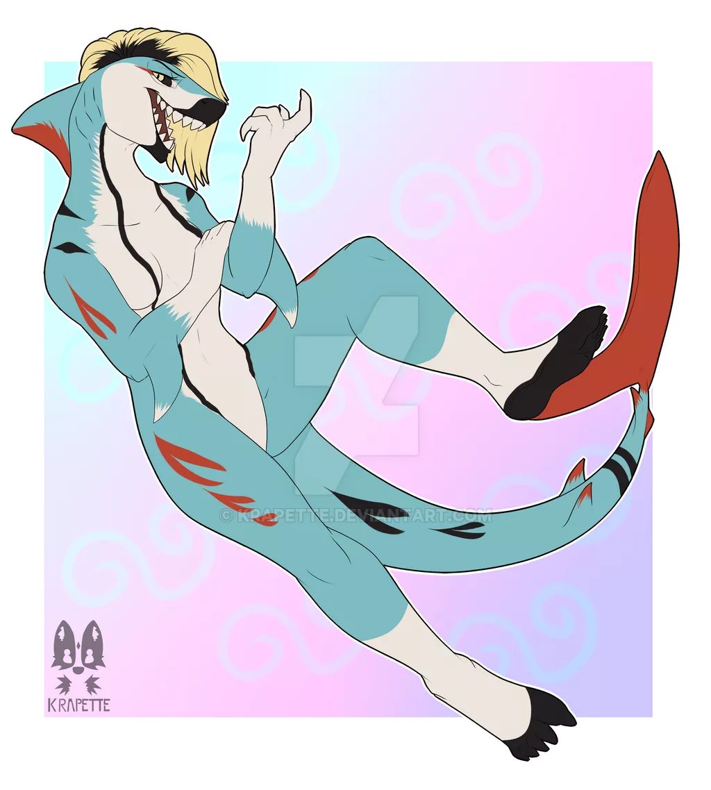 Hailey the shark [COMMISSION] (by Krapette)