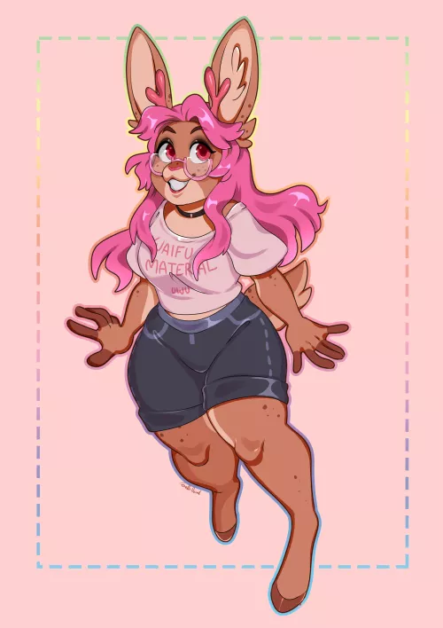 Happy lunar year of the rabbit ! Starring my fursona :3 (art by me)