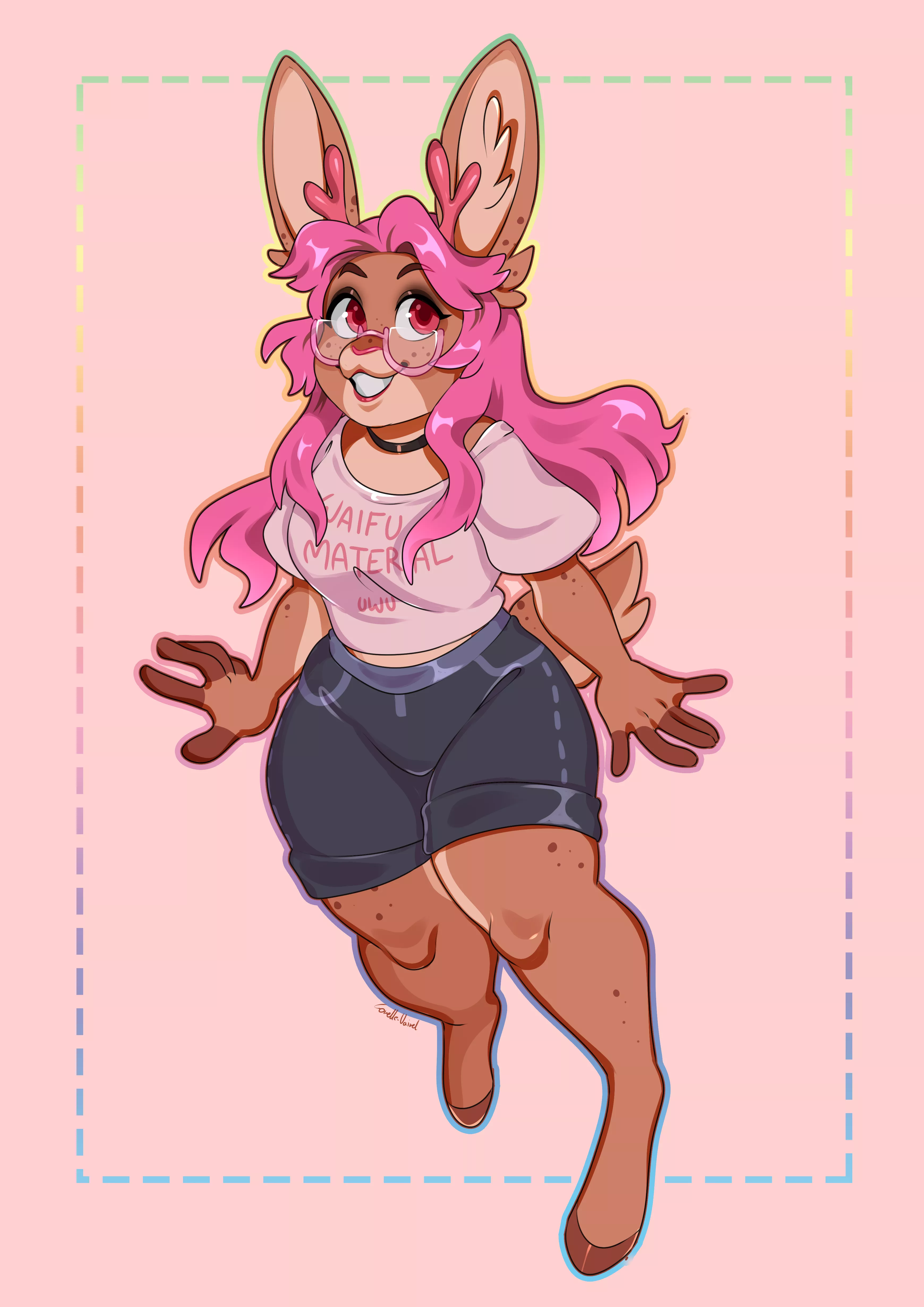 Happy lunar year of the rabbit ! Starring my fursona :3 (art by me)