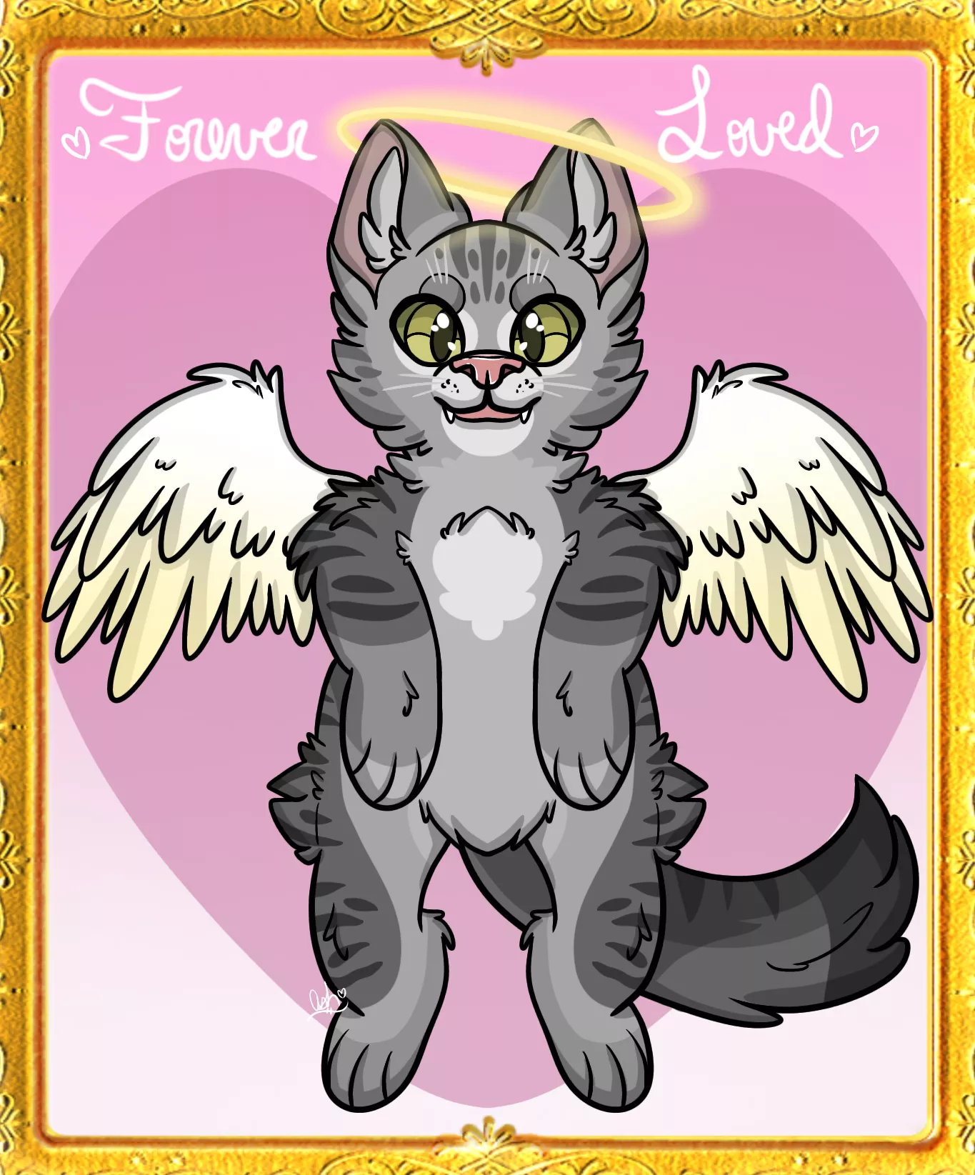I wanted to share this little cherub kitty I drew inspired by my old girl. I have to say goodbye tomorrow, so I wanted to dedicate a little piece to my girl aside from my projects and other work