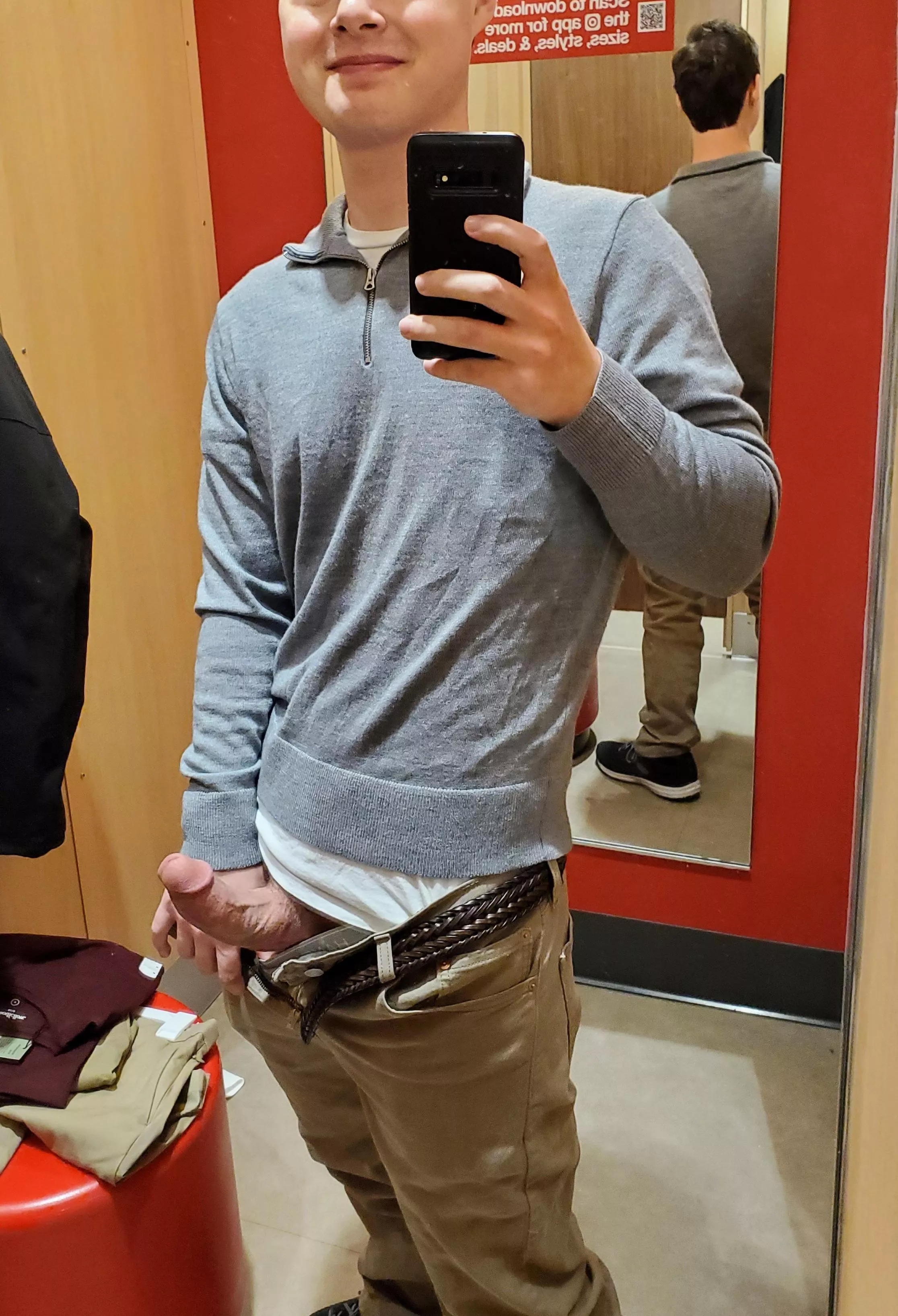 In a changing room