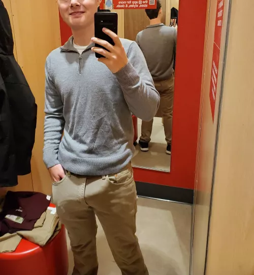 In a changing room