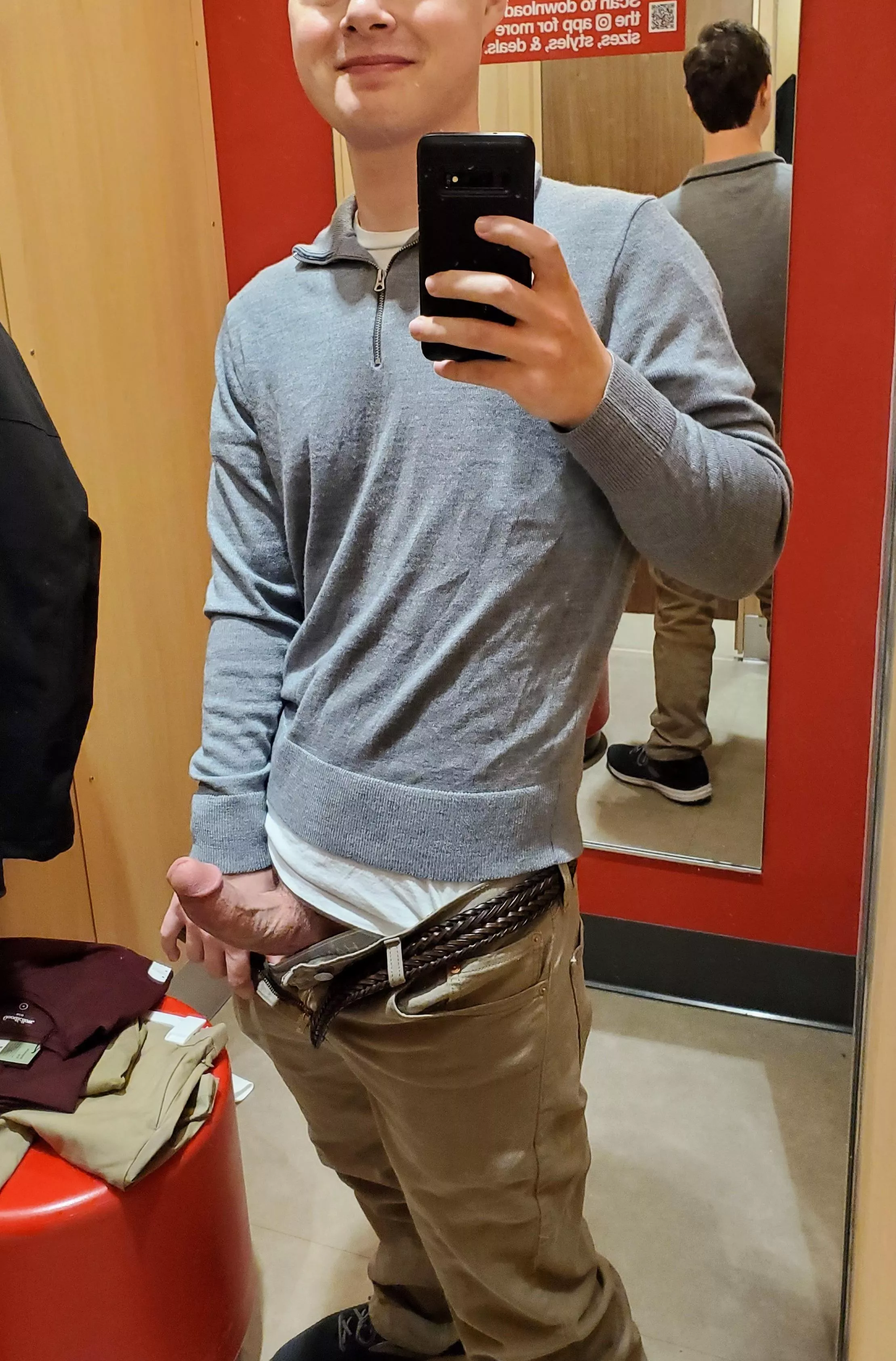 In a changing room