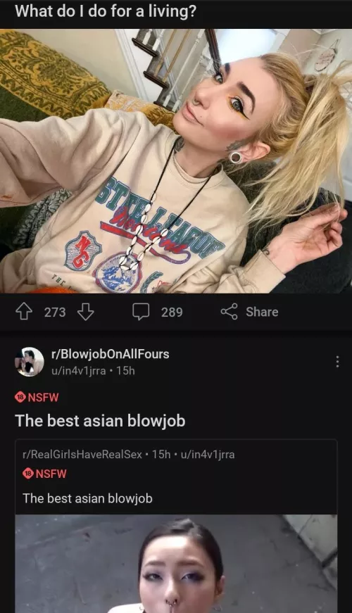 Is this what she does for a living?