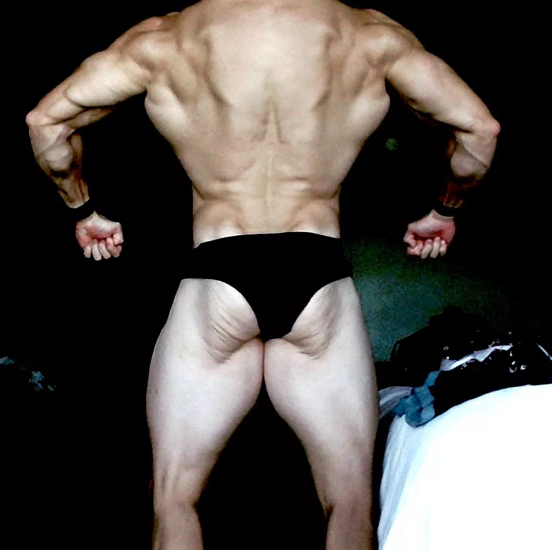 [m] 32- back shot the day before my second natural bodybuilding show.