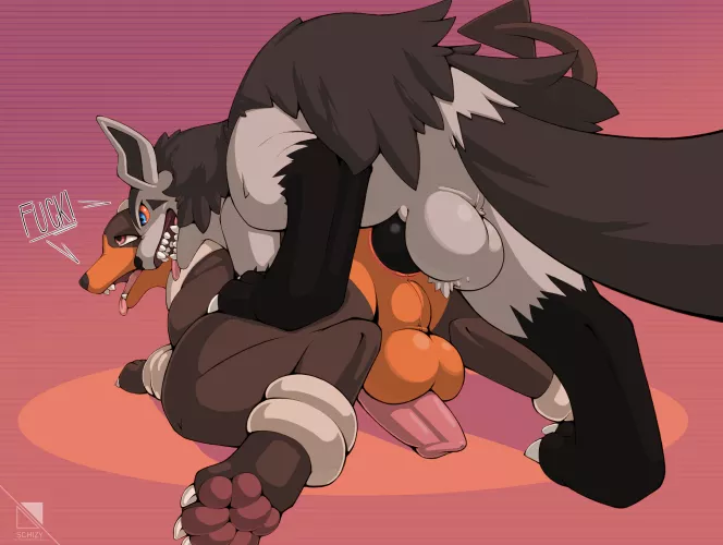 mightyena x houndoom (artist ???)