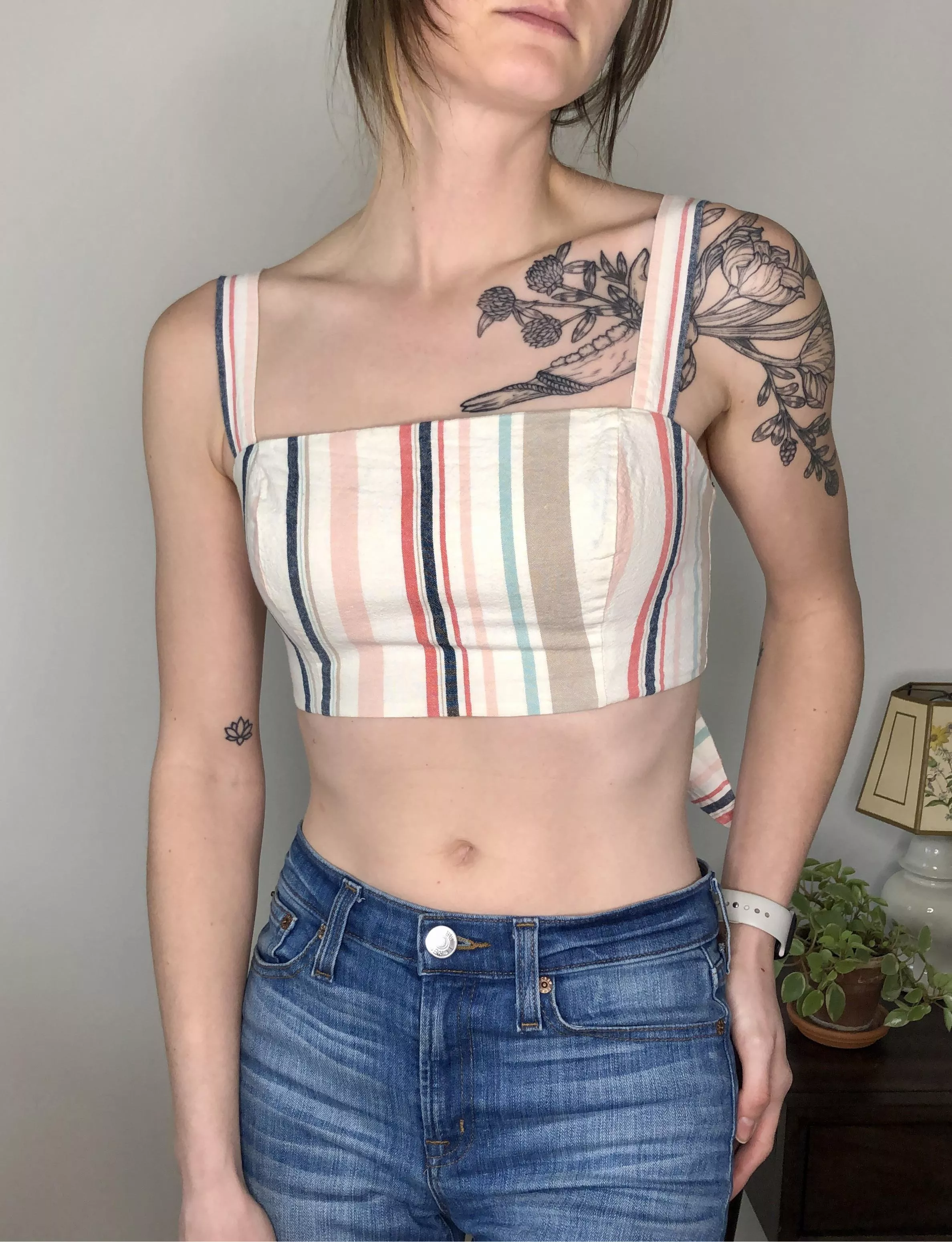 My small striped crop top