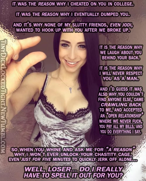 Never let your ex hold your chastity key...