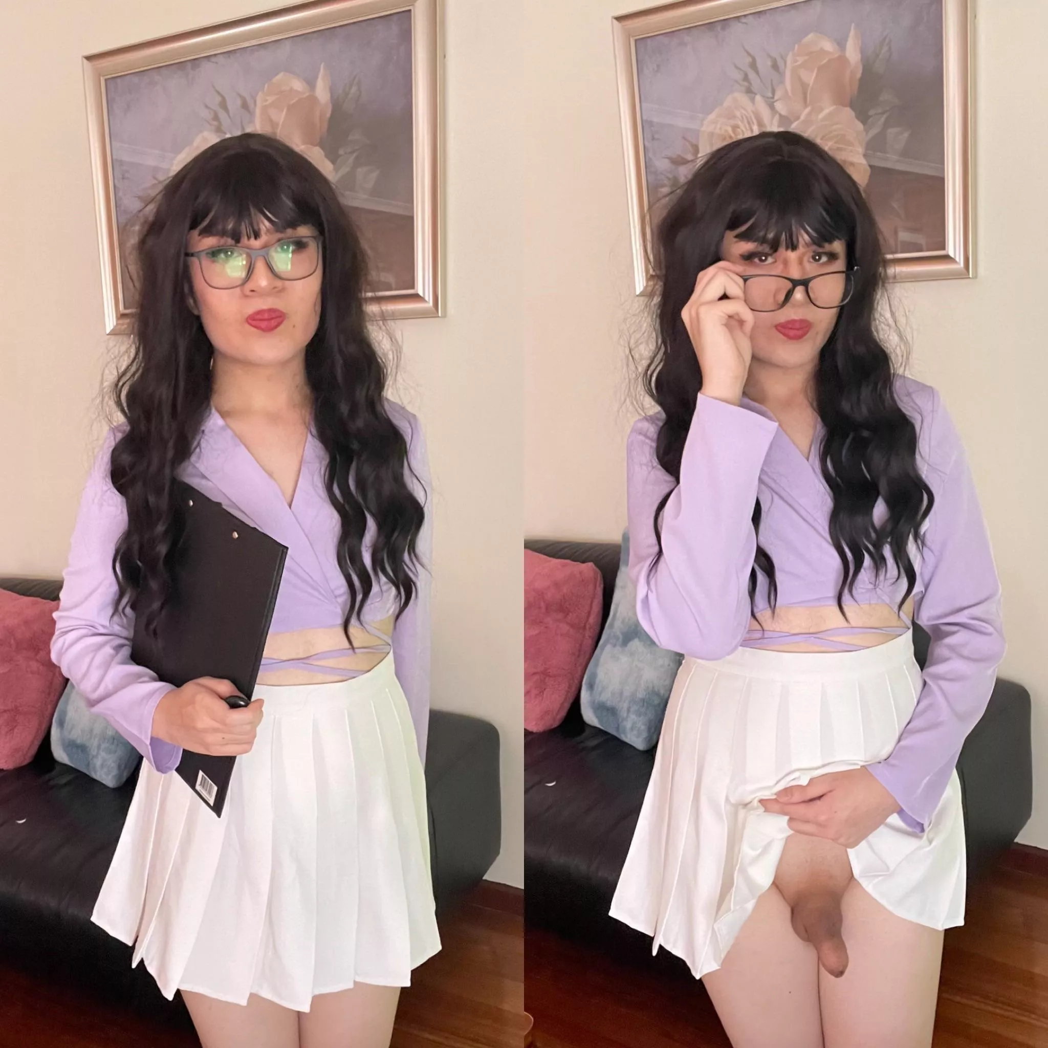 Obedient Sissy Secretary would do anything for her male boss.