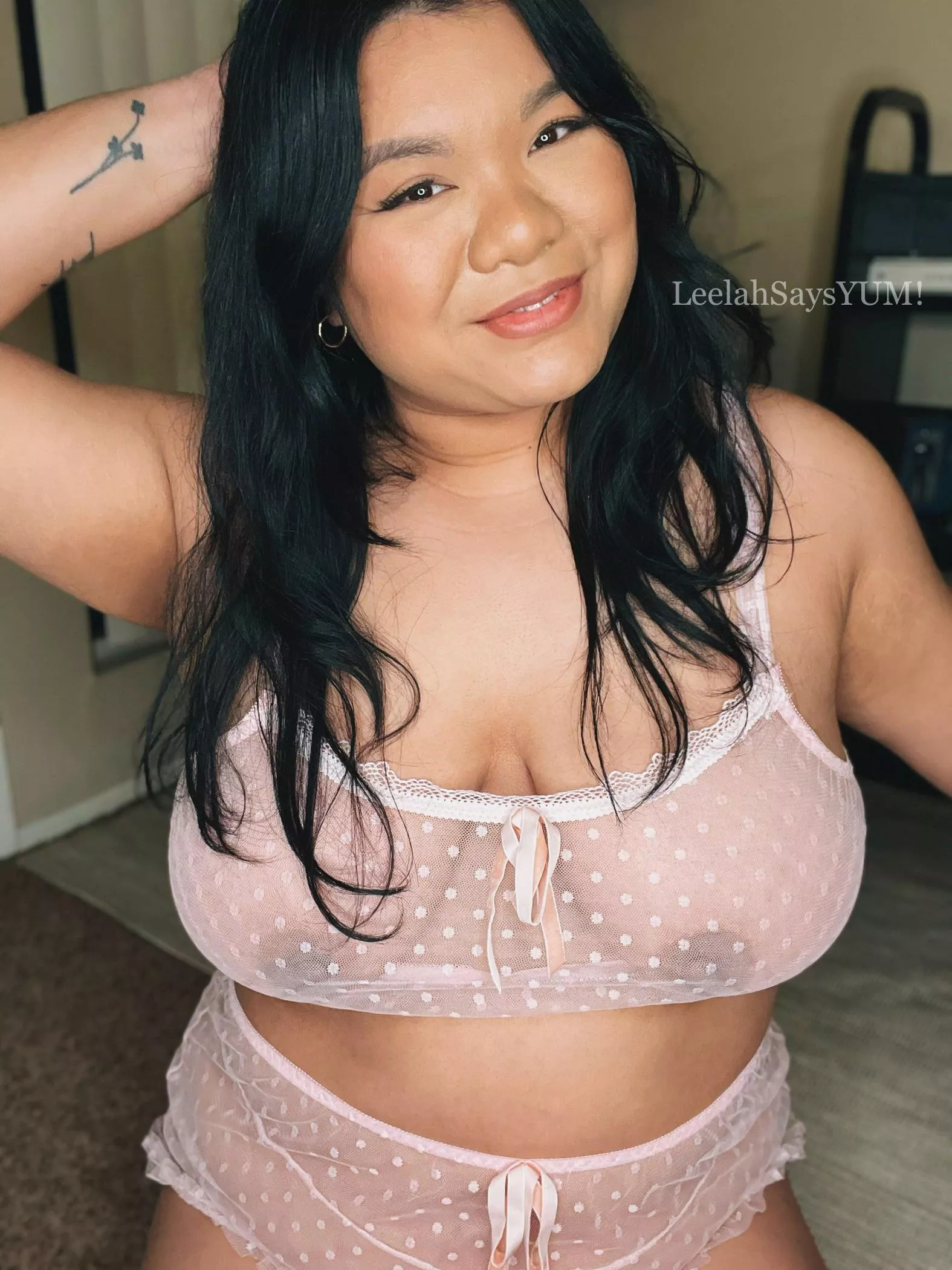 Sheer pink lace is my faveee.