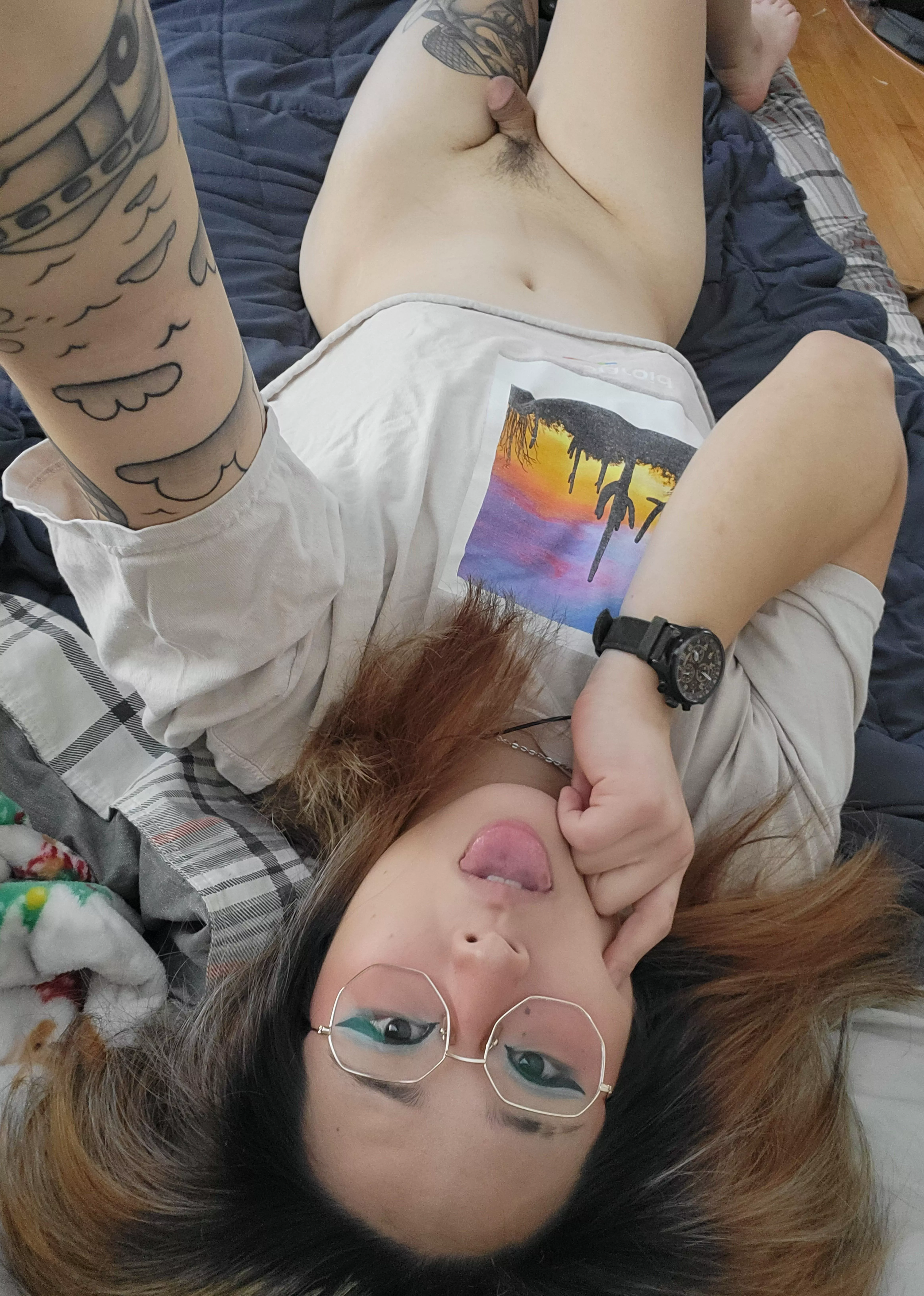 Stay in bed with me?