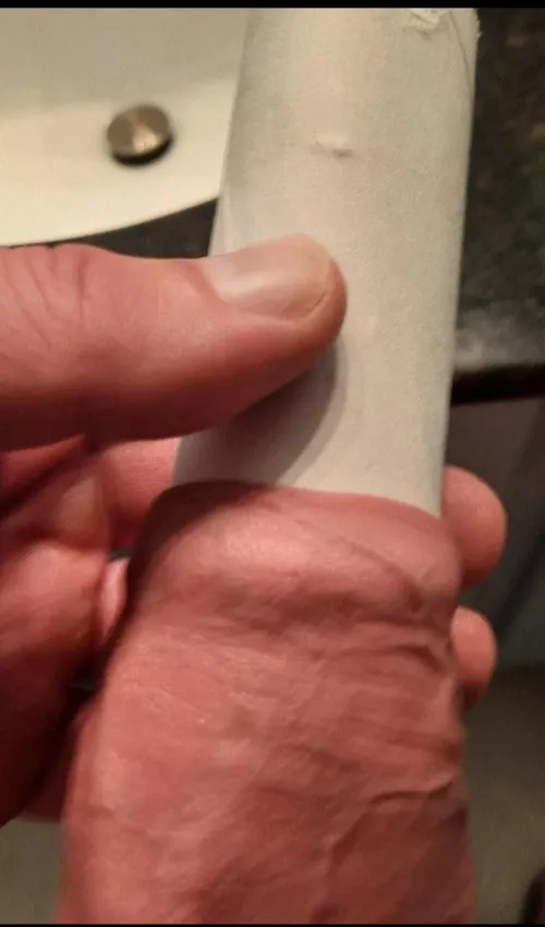 thats the thin part..it gets thicker going down