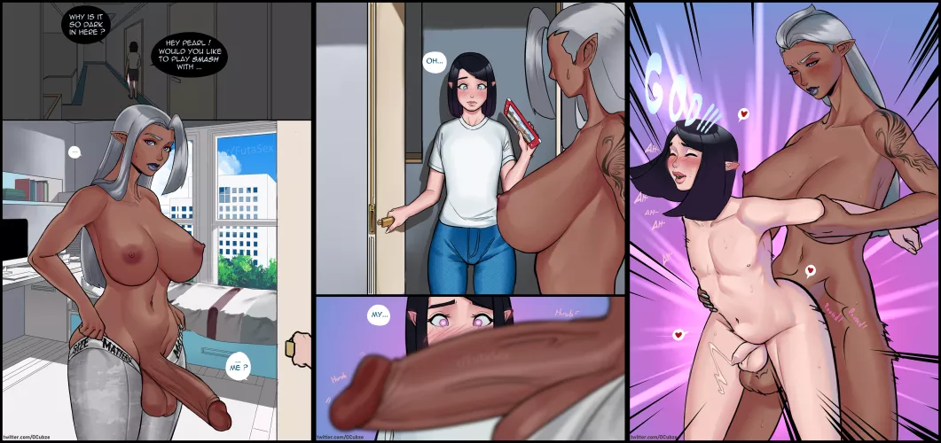 Unexpected meeting | Futa on femboy