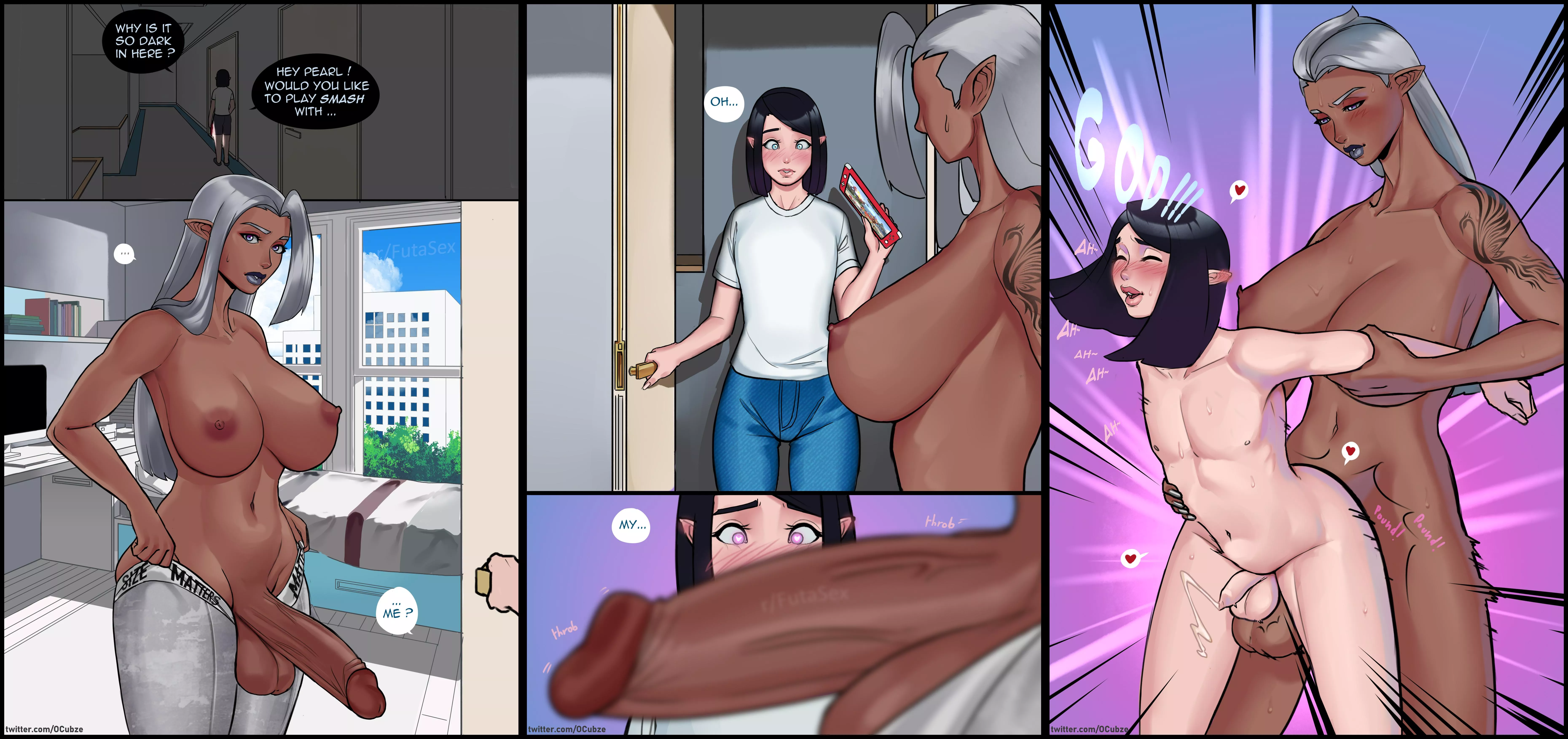 Unexpected meeting | Futa on femboy