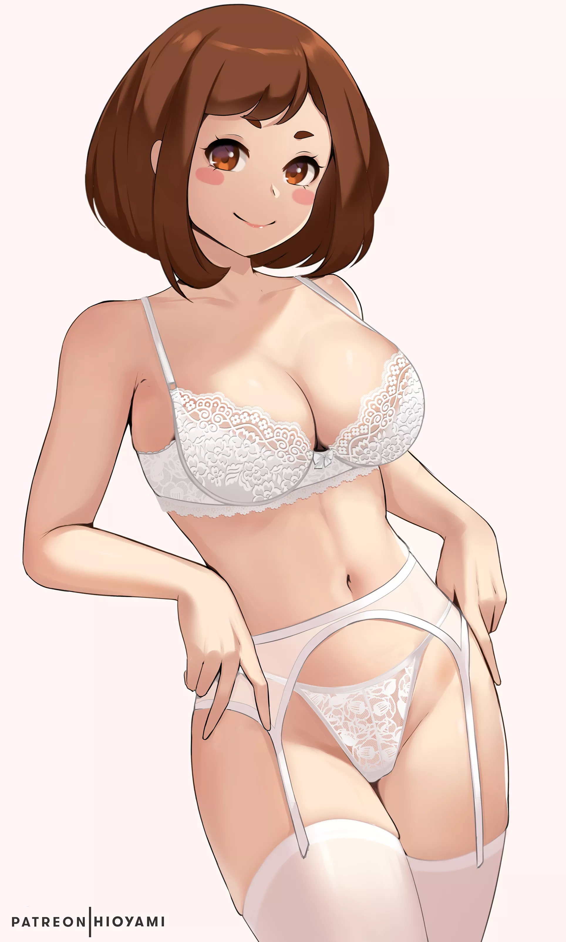 White lingerie Uraraka (Hioyami)