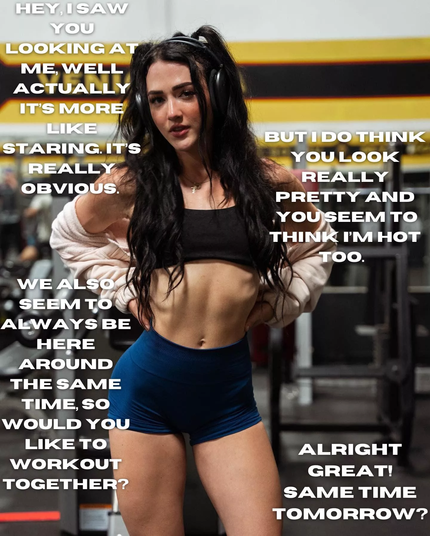 Your gym crush approaches you. Lucky day, huh? (Part 1)