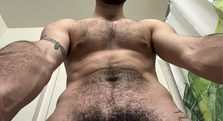 (22) Like the view up from my pubes?