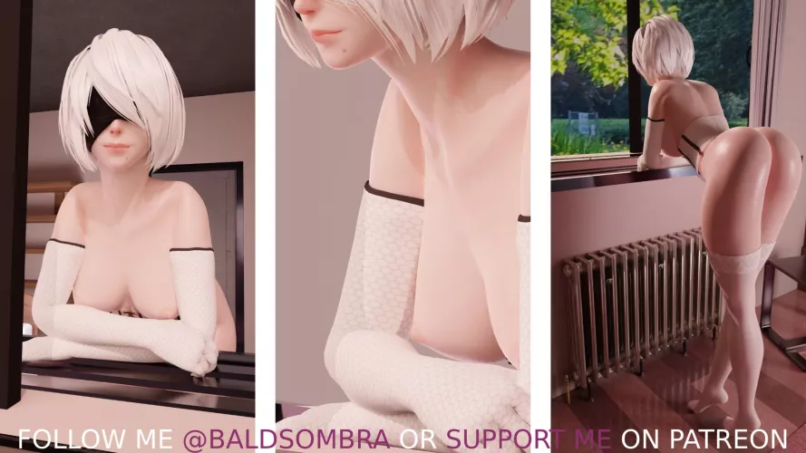 2B Looking Out Window (BaldSombra)