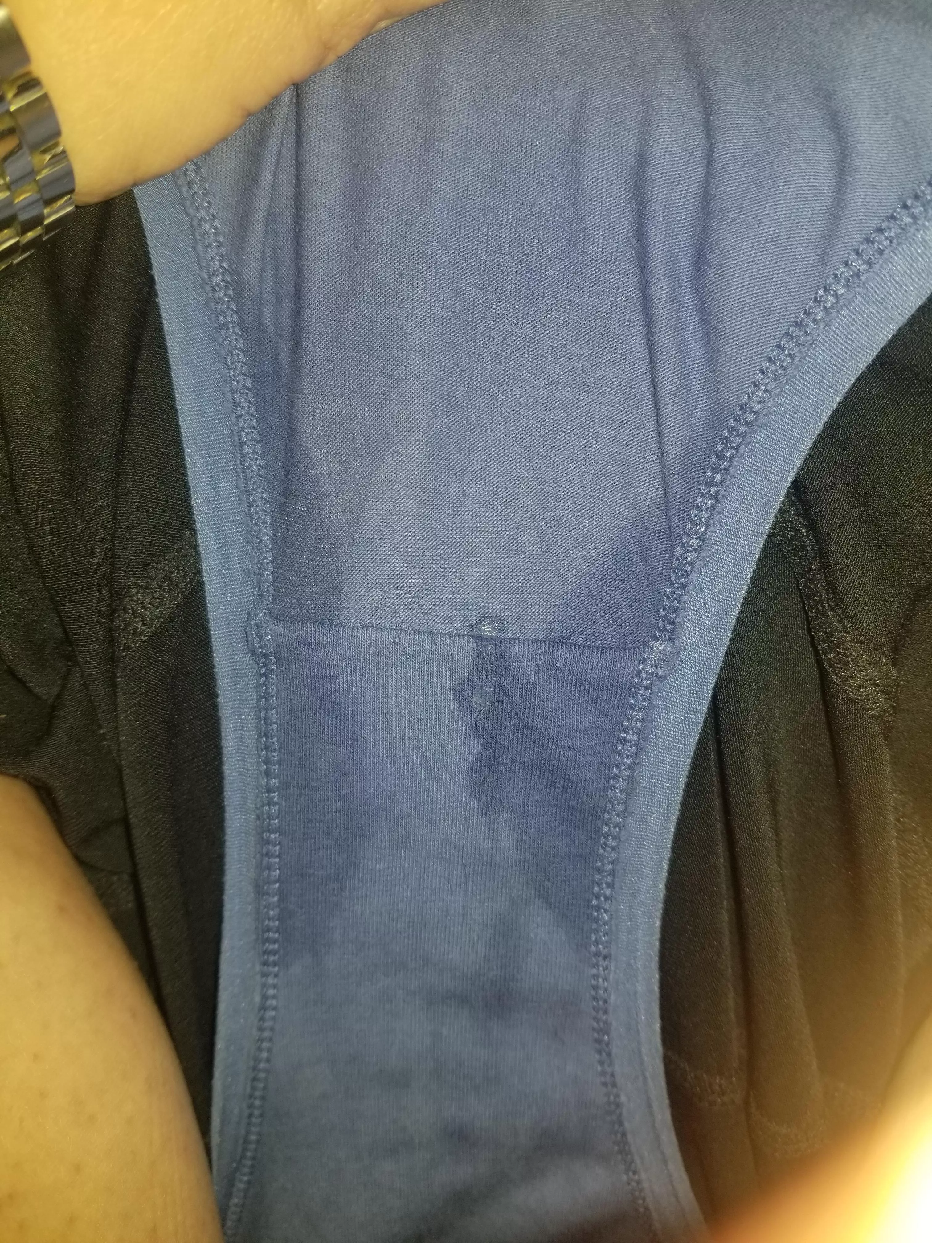 A little sweaty and cummy at work thanks to a new friend 😈