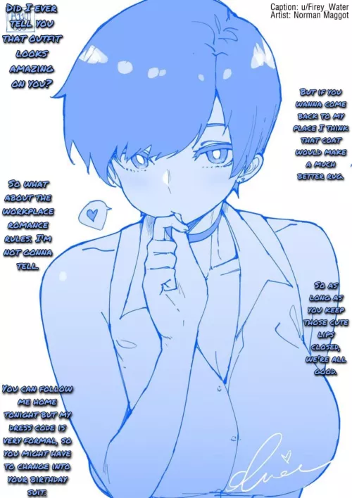 A workplace invitation. [Gender Neutral POV] [Pickup Lines] [Implied Sex]