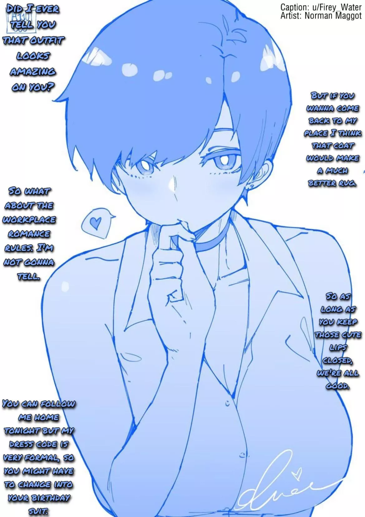 A workplace invitation. [Gender Neutral POV] [Pickup Lines] [Implied Sex]