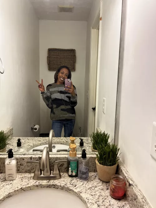 Any guess what color panties are underneath? Pants coming off soon [Mrs]