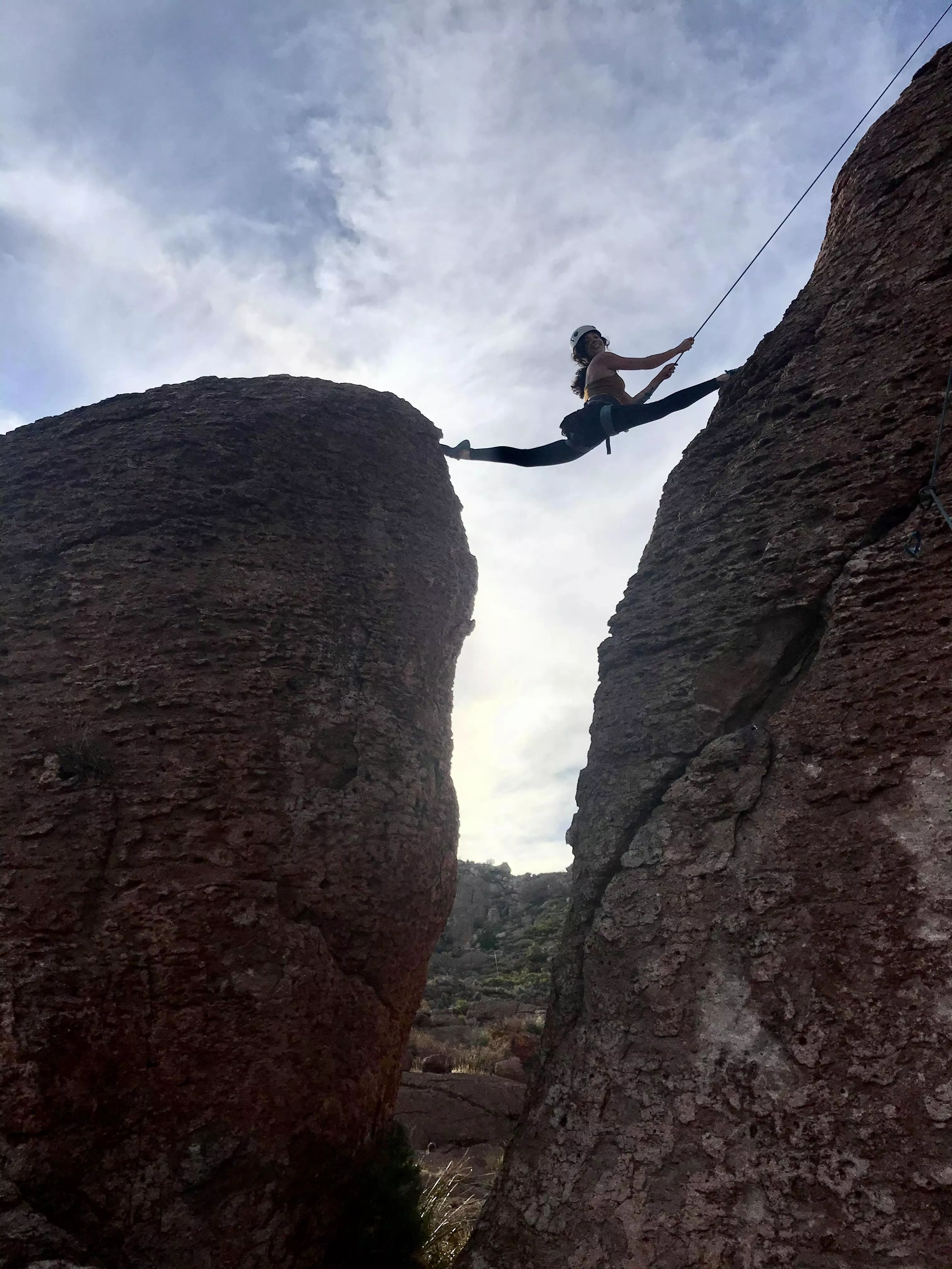 Being able to show off my flexibility while rock climbing is pretty fun 🥰