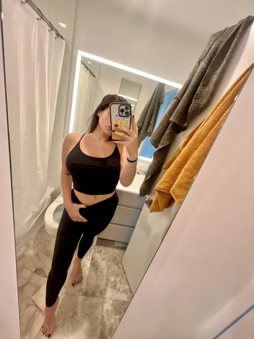 Bra free in pilates today, woops.