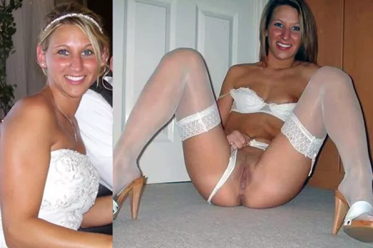 Bride dressed undressed