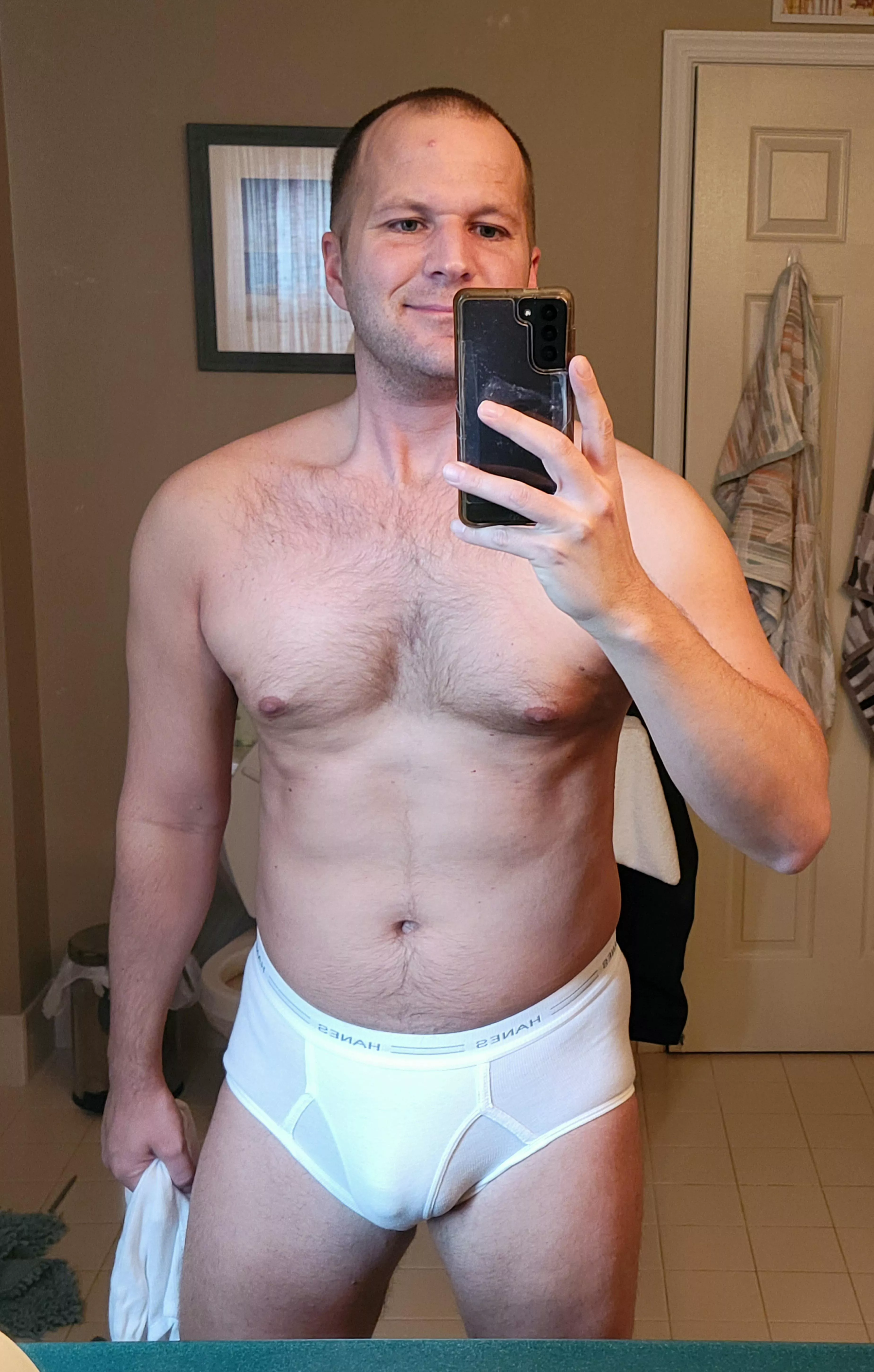 Classic Hanes white briefs. Who grew up seeing friends or family wearing these briefs? [36]