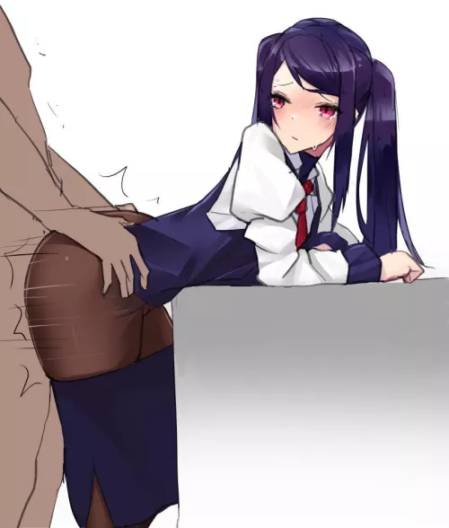 Clothed sex in her office with her assistant